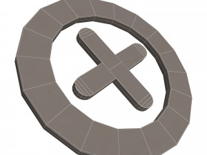 cross mark symbol icon Modelo 3D