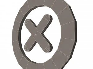 cross mark symbol icon 3D Model