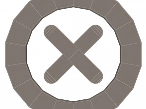 cross mark symbol icon Modelo 3D