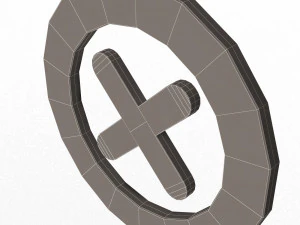 cross mark symbol icon 3D Model