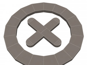 cross mark symbol icon Modelo 3D