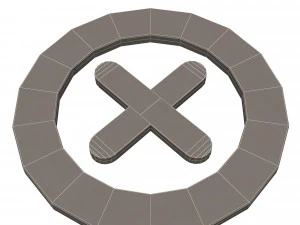 cross mark symbol icon 3D Model