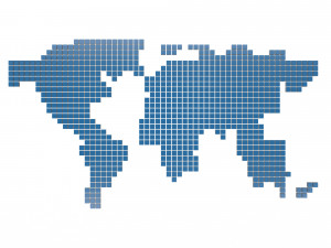 world map cubes 3D Model