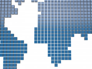 world map cubes 3D Модель