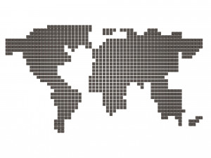 world map cubes 3D Модель
