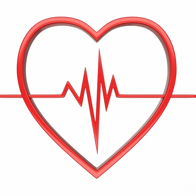 heartbeat pulse symbol 3D Model .c4d .max .obj .3ds .fbx .stl .blend 