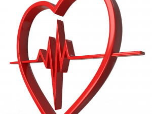 heartbeat pulse symbol 3D Model