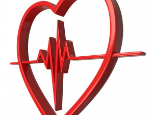 heartbeat pulse symbol 3D Model