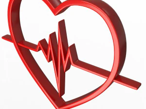 heartbeat pulse symbol 3D Model