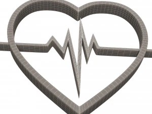heartbeat pulse symbol 3D Model
