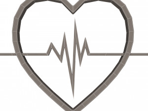 heartbeat pulse symbol 3D Model