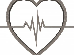 heartbeat pulse symbol 3D Model