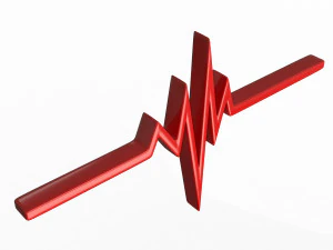 pulse symbol 3D Model