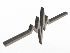 pulse symbol 3D Model
