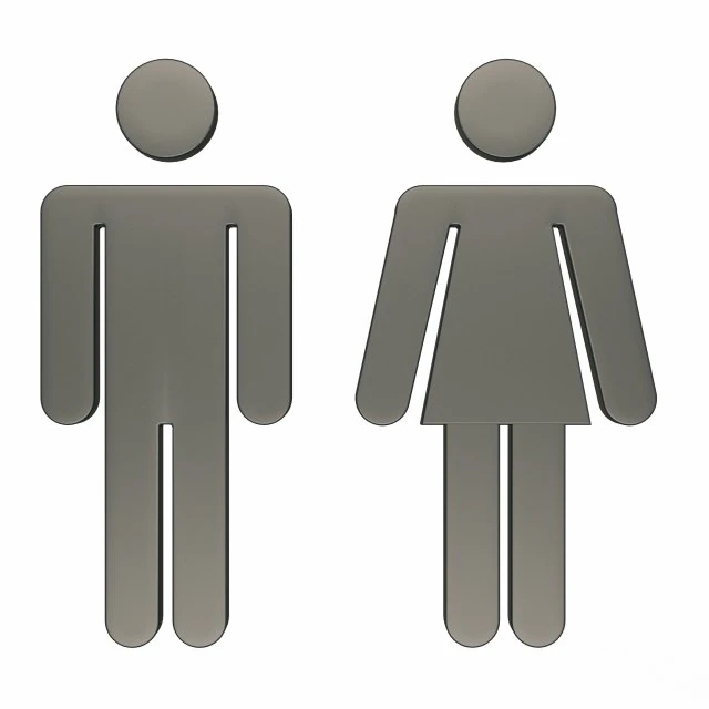 male and female symbol 3D Model .c4d .max .obj .3ds .fbx .stl .blend 