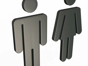 male and female symbol 3D Model