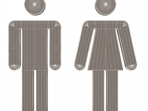 male and female symbol 3D Model