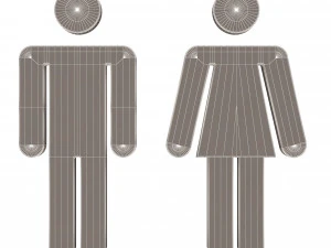 male and female symbol 3D Model
