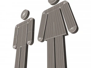 male and female symbol 3D Model