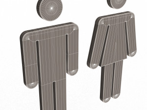 male and female symbol 3D Model