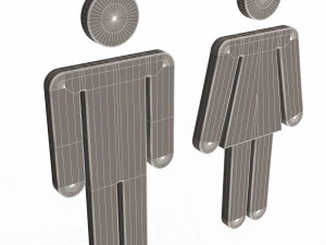 male and female symbol 3D Model