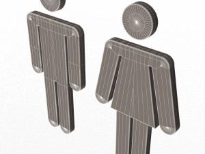 male and female symbol 3D Model