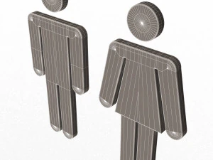 male and female symbol 3D Model