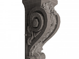 corbel carved 07 3D-Modell