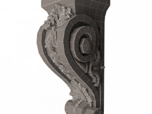 corbel carved 07 3D-Modell