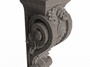 corbel carved 07 3D-Modell