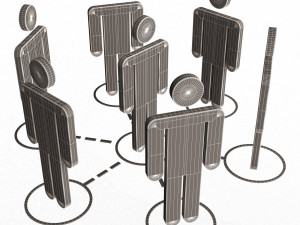 network connection symbol Modello 3D