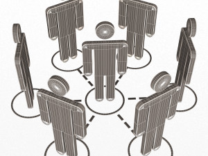 network connection symbol Modello 3D