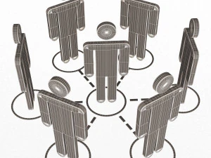 network connection symbol 3D Model