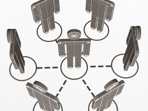 network connection symbol Modello 3D
