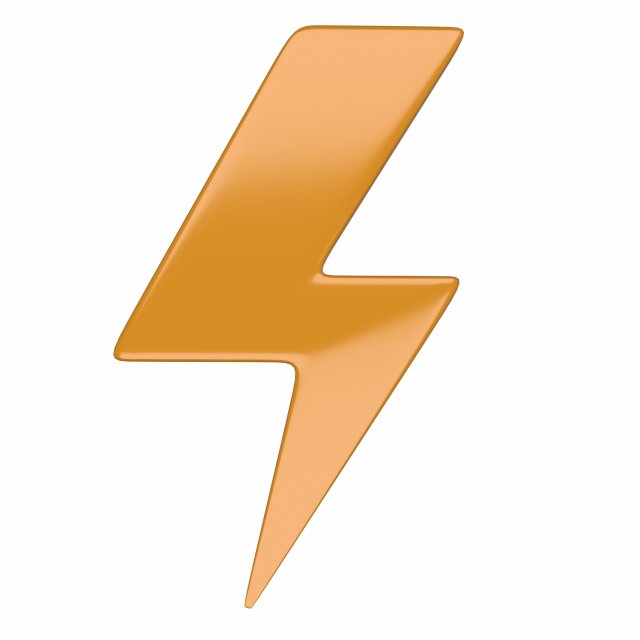 thunder symbol 3Dモデル .c4d .max .obj .3ds .fbx .stl .blend 
