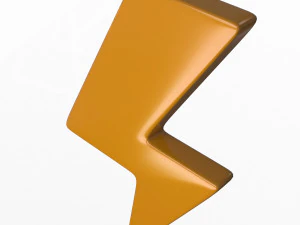 thunder symbol 3D Model
