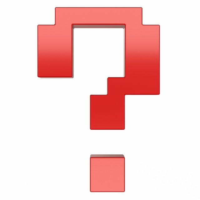 question pixelated symbol 3D-Modell .c4d .max .obj .3ds .fbx .stl .blend 