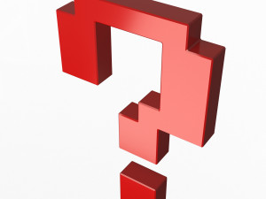 question pixelated symbol 3D-Modell