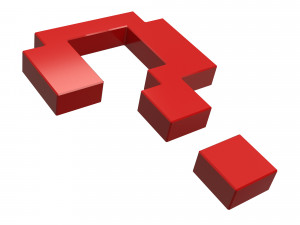 question pixelated symbol 3D-Modell