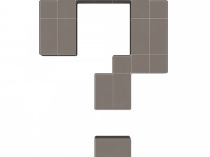 question pixelated symbol 3D-Modell