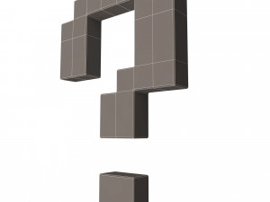 question pixelated symbol 3D-Modell