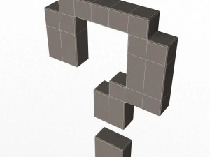 question pixelated symbol 3D Model