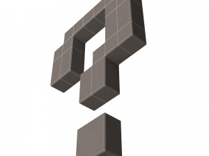 question pixelated symbol 3D-Modell