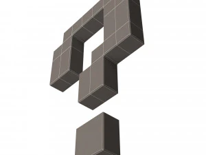 question pixelated symbol 3D Model
