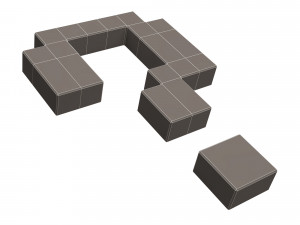 question pixelated symbol 3D-Modell