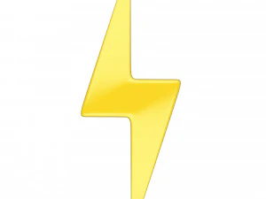 s&iacute;mbolo de rel&acirc;mpago Modelo 3D