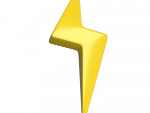 번개 기호 3D 모델