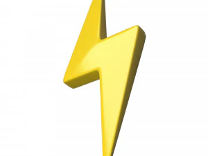 번개 기호 3D 모델