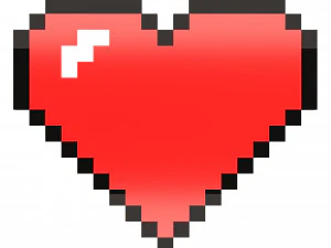 Піксельне серце 3D Модель