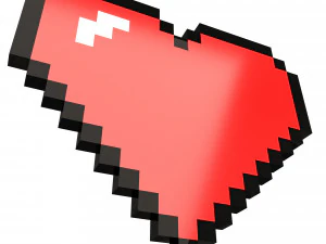 픽셀 하트 3D 모델